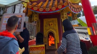 台中市沙鹿區晉江里保安宮福德祠／燒金紙情況